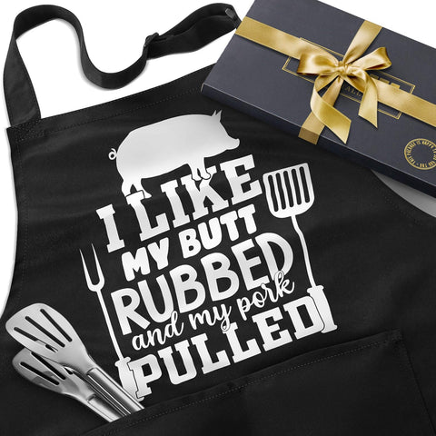 JDNFYGX funny apron front view with protective three-layer fabric for cooking