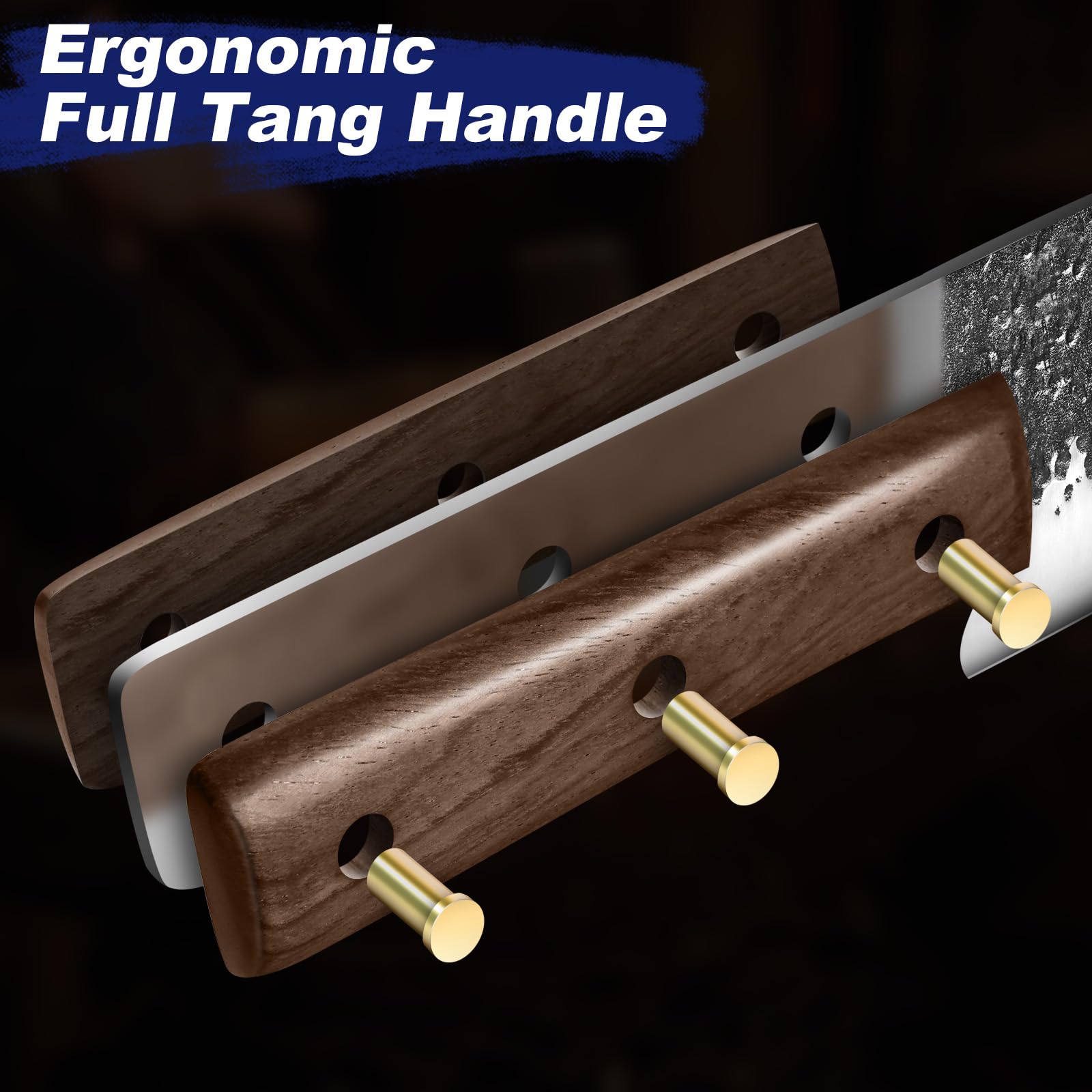 JDRICHX hammered blade finish reduces sticking and adds rugged style