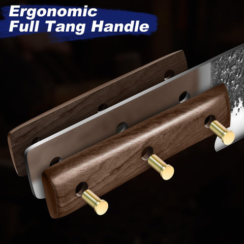 JDRICHX hammered blade finish reduces sticking and adds rugged style