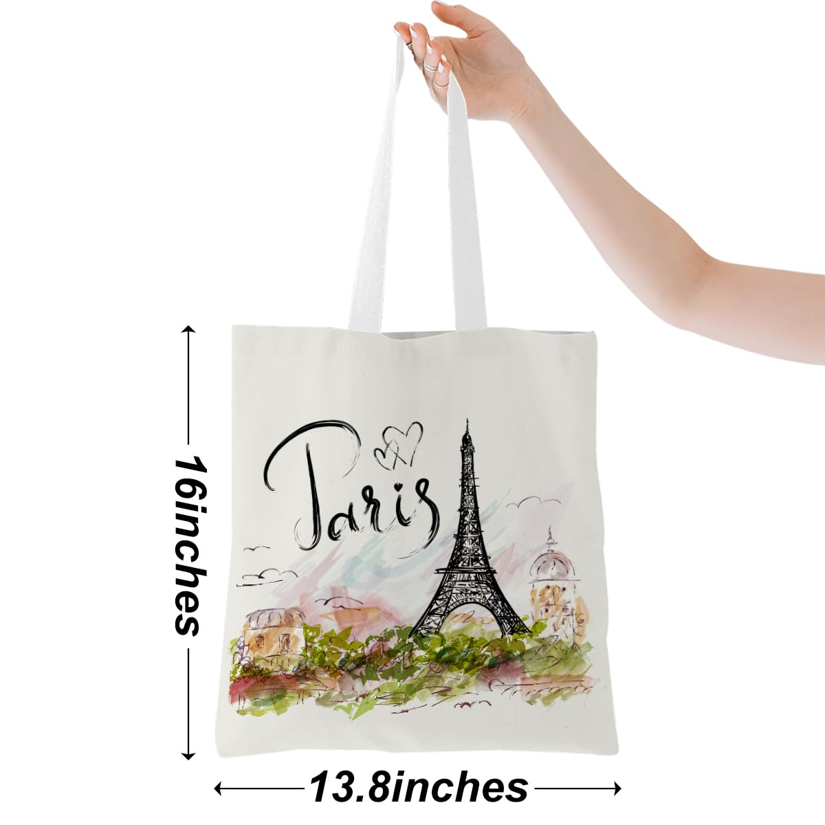 Jealance Paris skyline tote showing city vibes for shopping and travel.