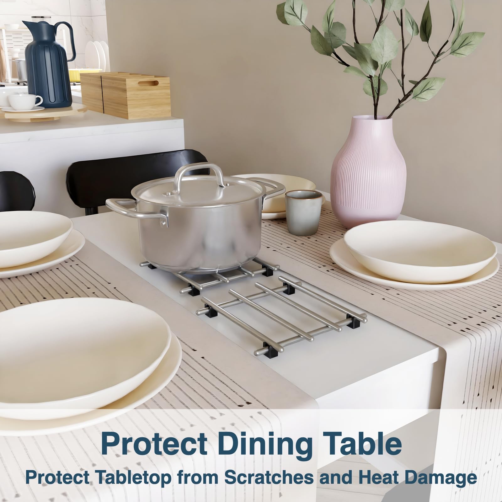 JEEATCN portable trivet is ideal for camping and outdoor meals.