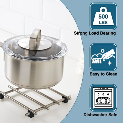 JEEATCN trivet for Dutch ovens offers stable placement on counters.