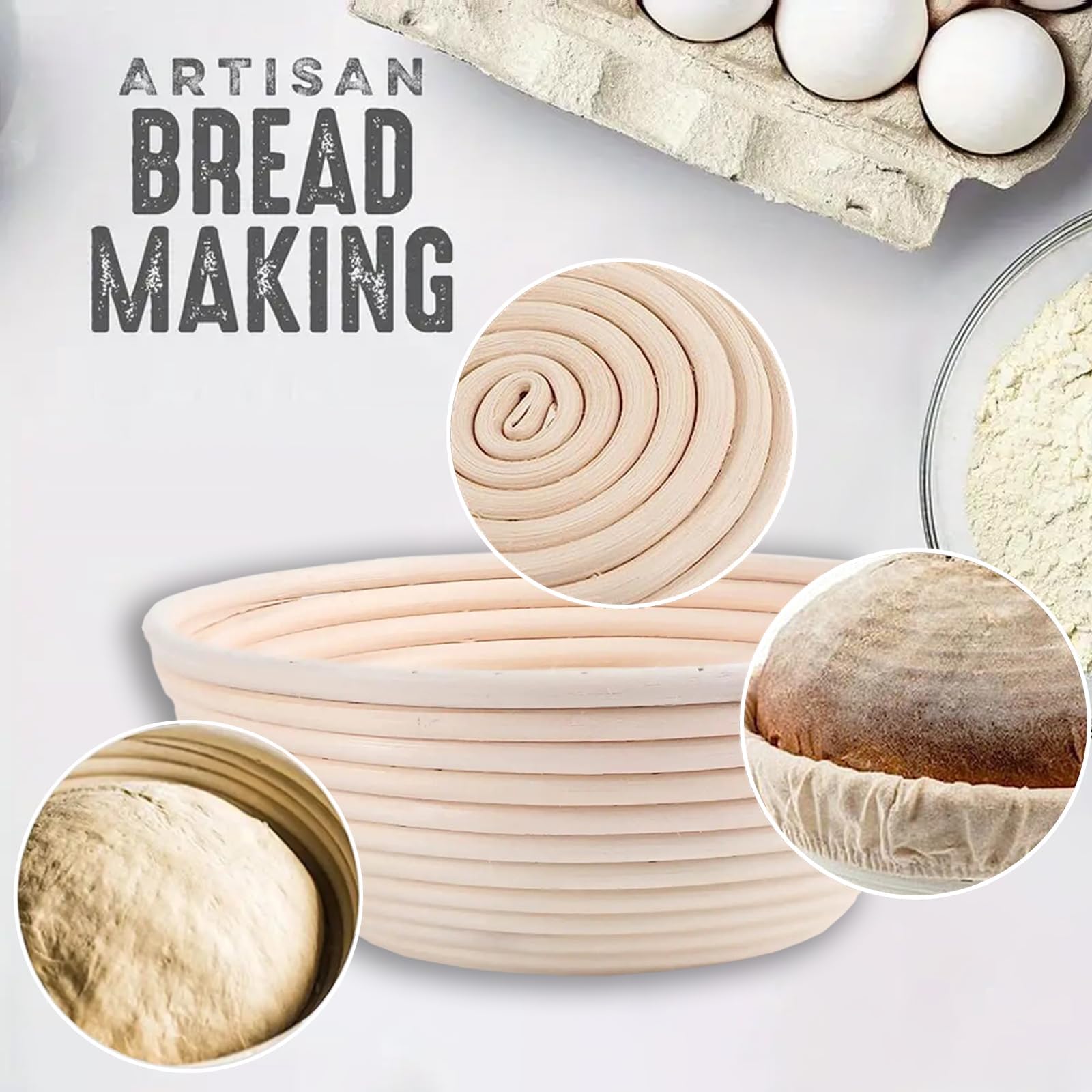 Jeensley Banneton set uses food-grade, non-toxic materials.