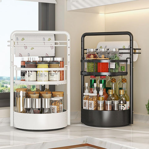 JEESA compact 360-degree rotation fits tight shelves and counters