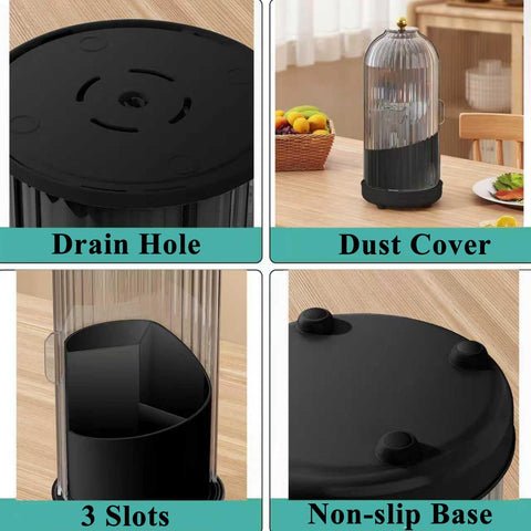 JEESA dustproof lid closed design protects utensils from dust