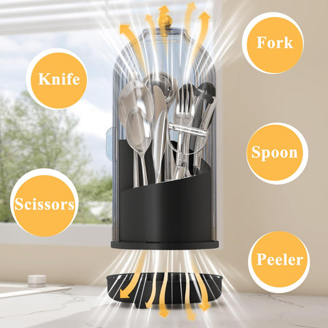 JEESA three-slot organizer for knives, forks, and spoons
