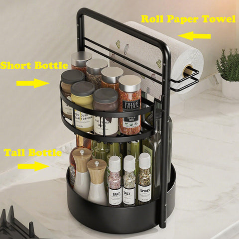 JEESA upper layer height adjustable to fit various spice bottles