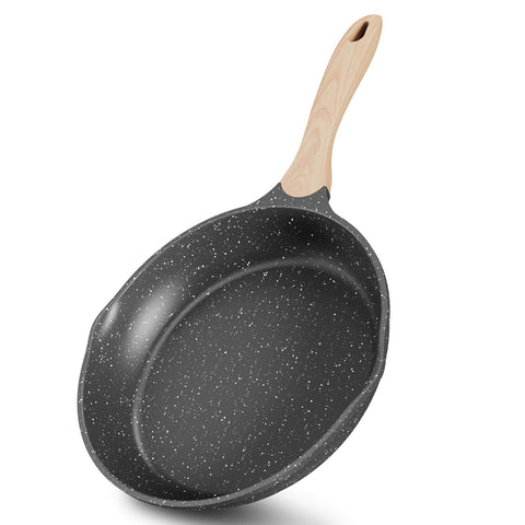JEETEE 10 inch nonstick pan with marble coating for easy cooking and cleanup.
