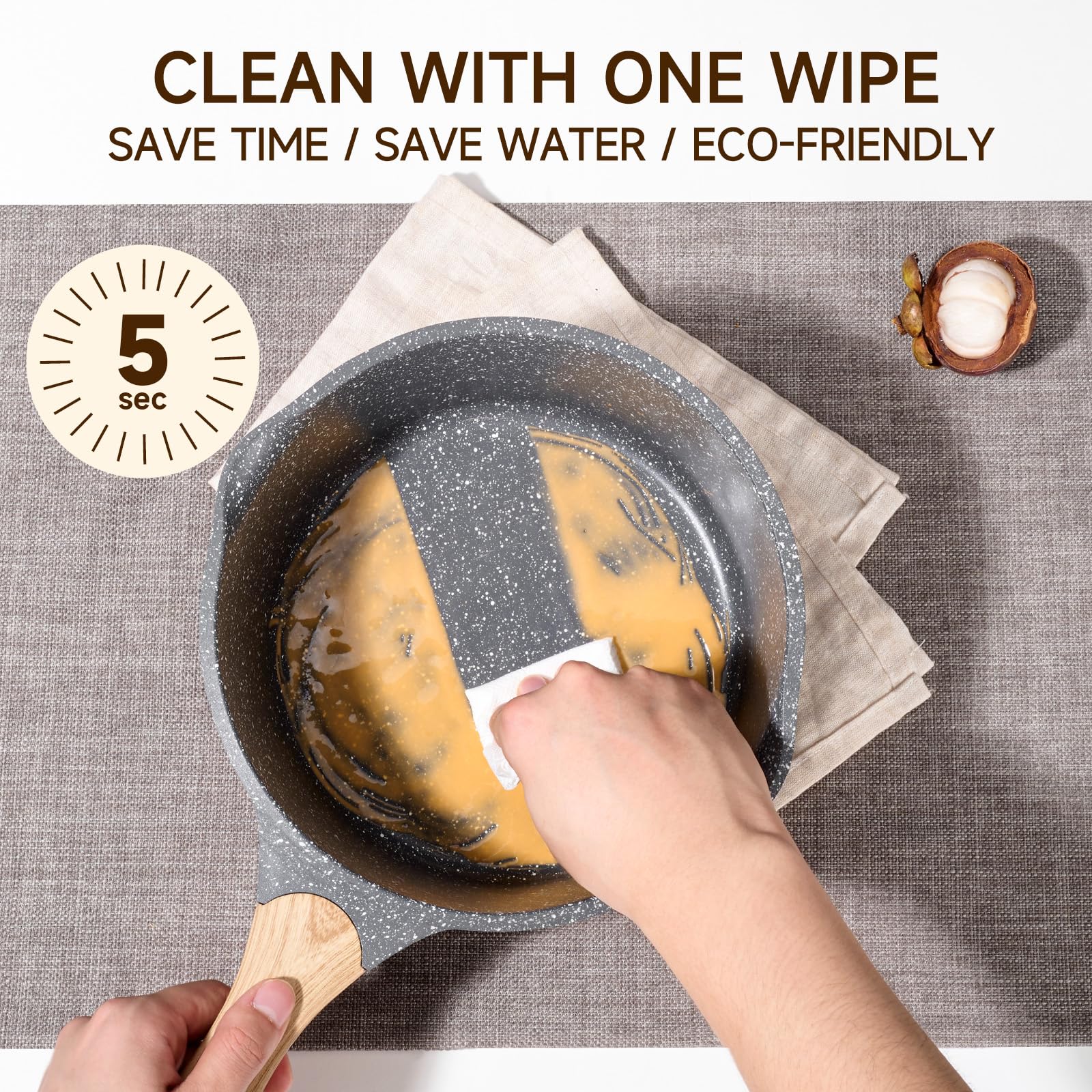 JEETEE griddle and crepe pan nonstick for easy flipping