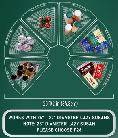 JEISSLIA lazy Susan bins for 28-inch diameter corner, efficient storage.