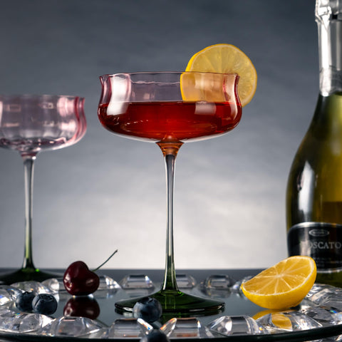 JEKOSEN Tulip glasses versatile for cocktails lemonade or dessert gatherings