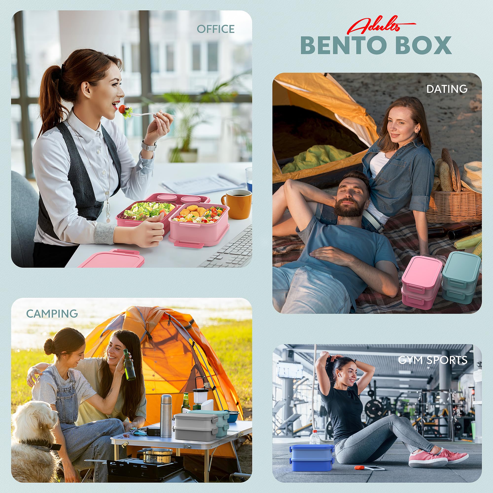 Jelife Bento Box five compartments support balanced meals and variety