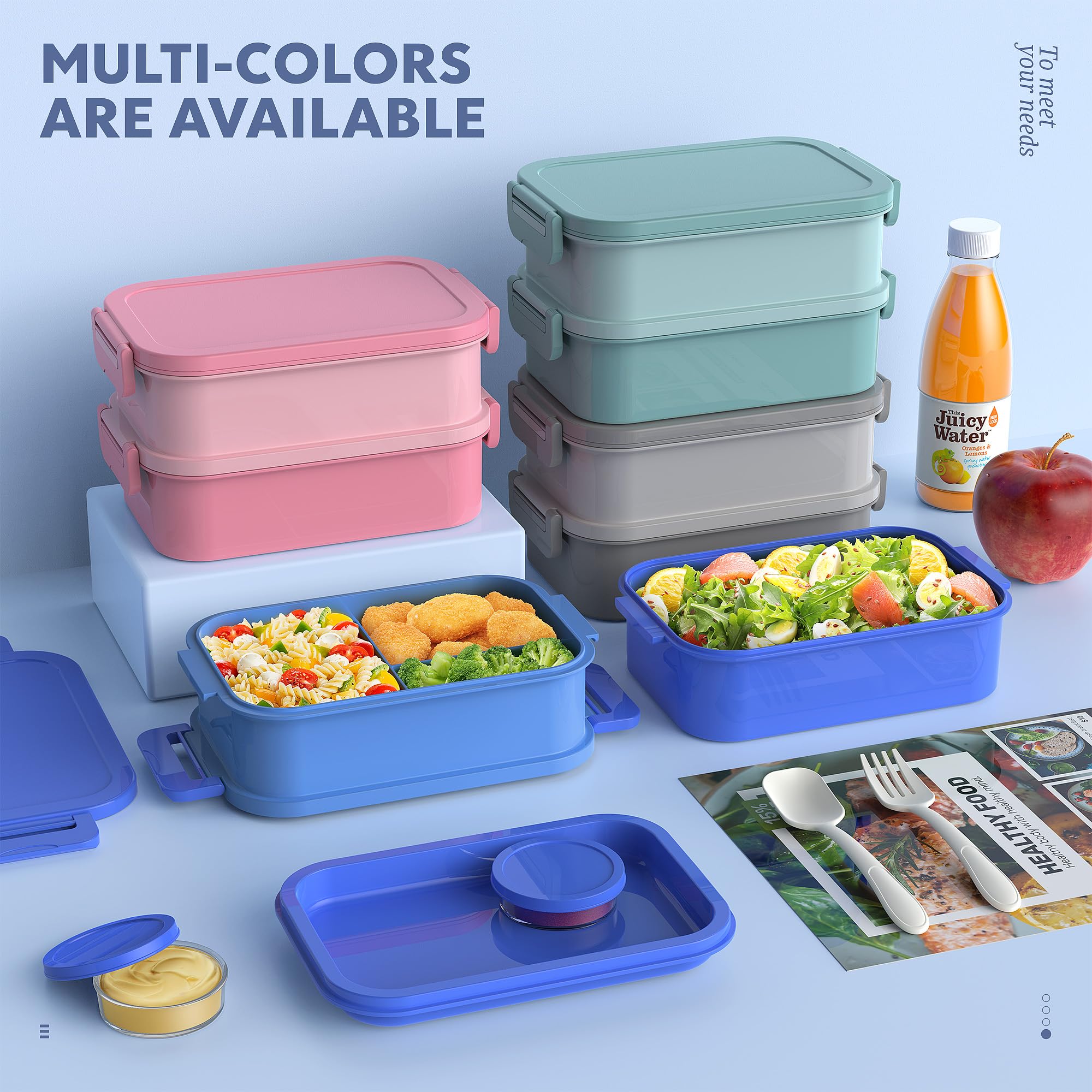 Jelife bento box double seal prevents leaks during transport
