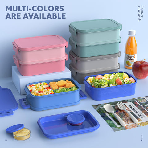 Jelife bento box double seal prevents leaks during transport