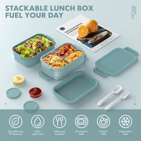 Jelife Bento Box three-layer system separates foods for easy portioning