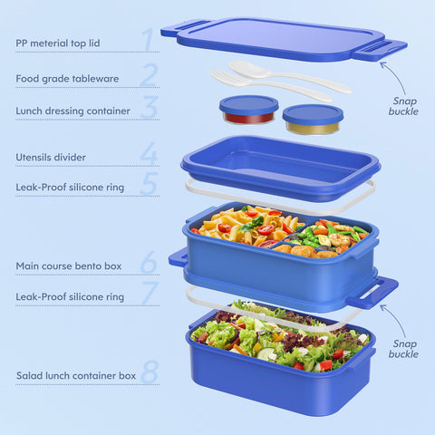 Jelife lunch container includes utensils for ready-to-use meals