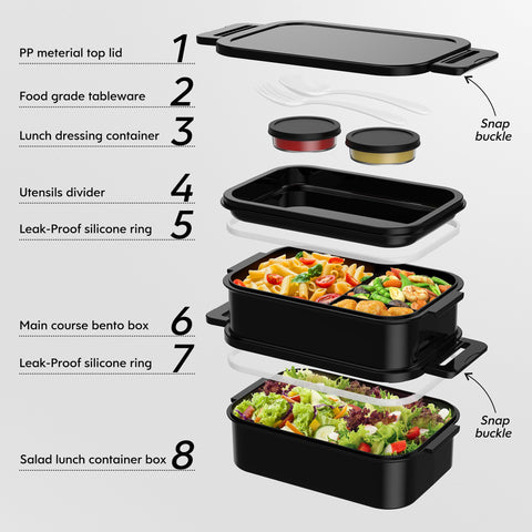 Jelife BPA-free material ensures safe, reusable lunch options.