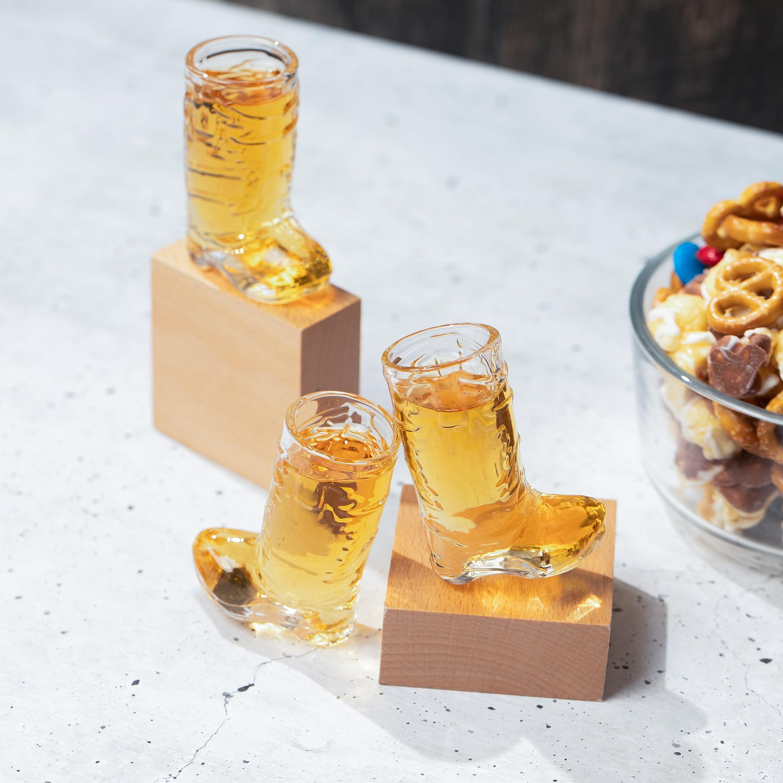JEM GLASS branded party favors, reusable shot glasses for guests.