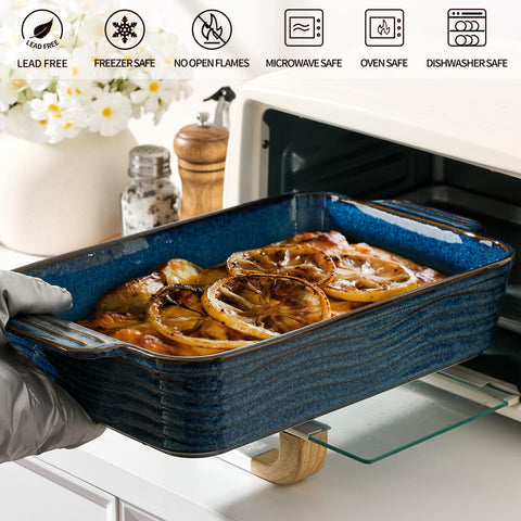Jemirry multi-size baking dish set covers small to large recipes