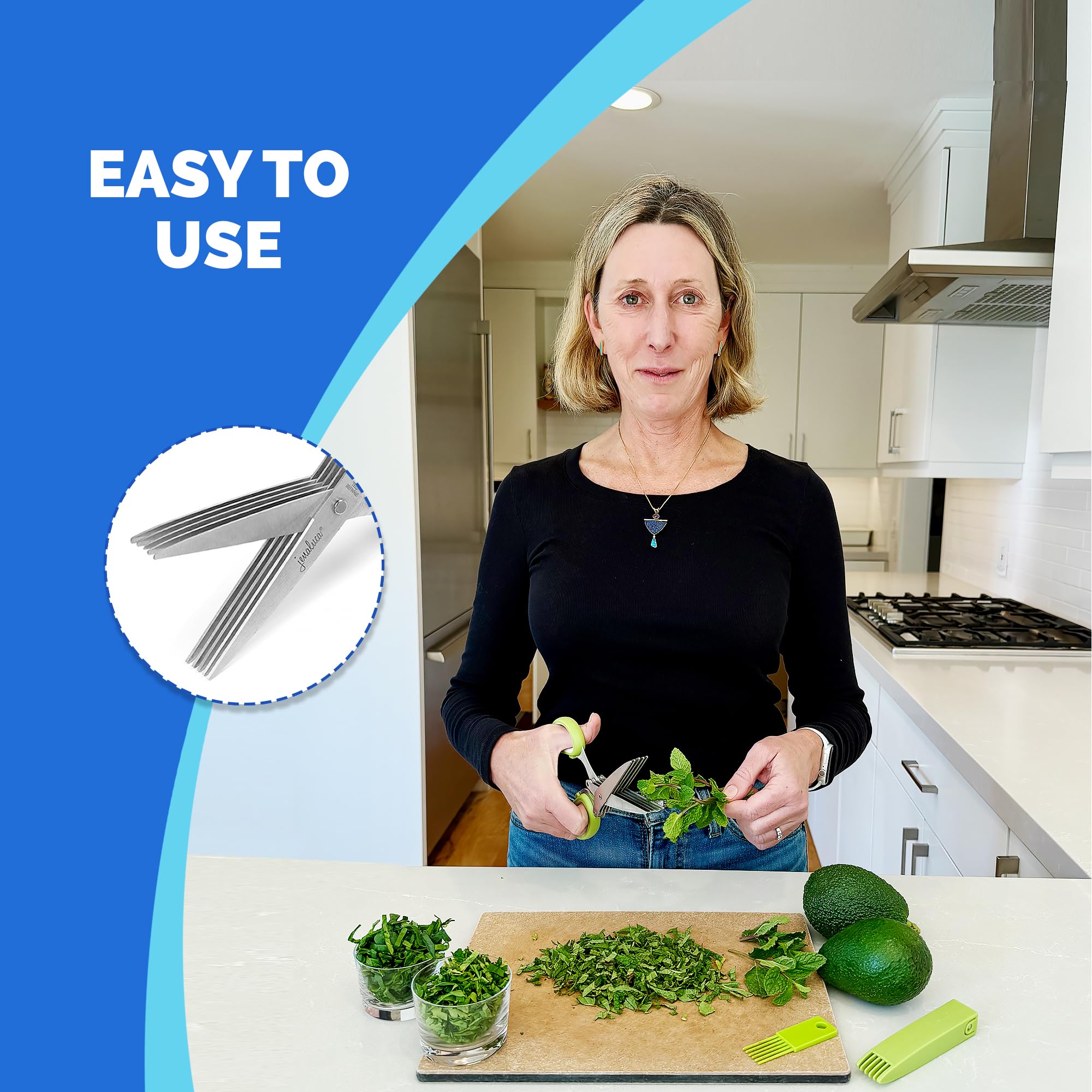 Jenaluca ergonomic handle shown for comfortable dual-hand use