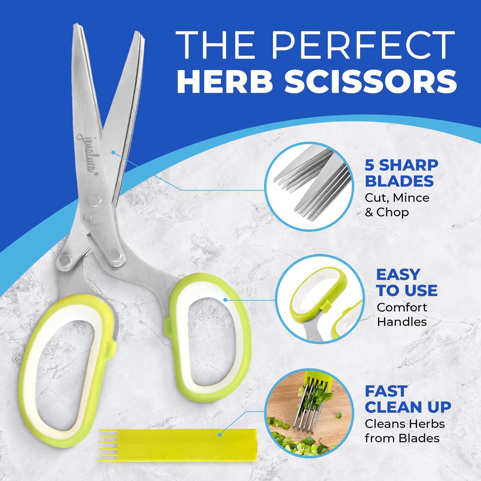 Jenaluca salad garnishing scissors trimming greens directly onto a plate