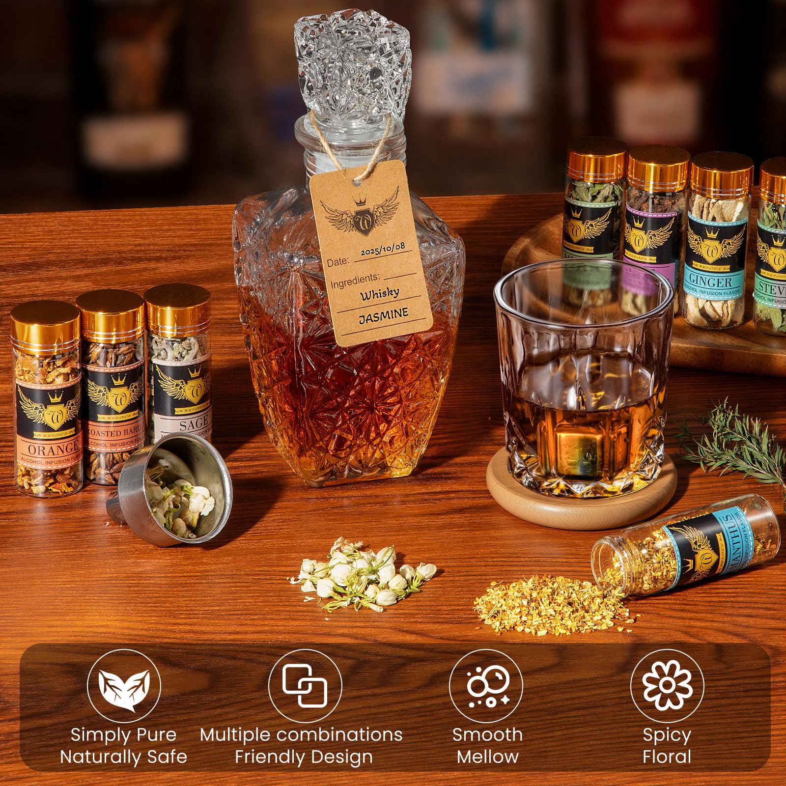 JenChrysm bottle and funnel setup, easy start to home flavor infusions.