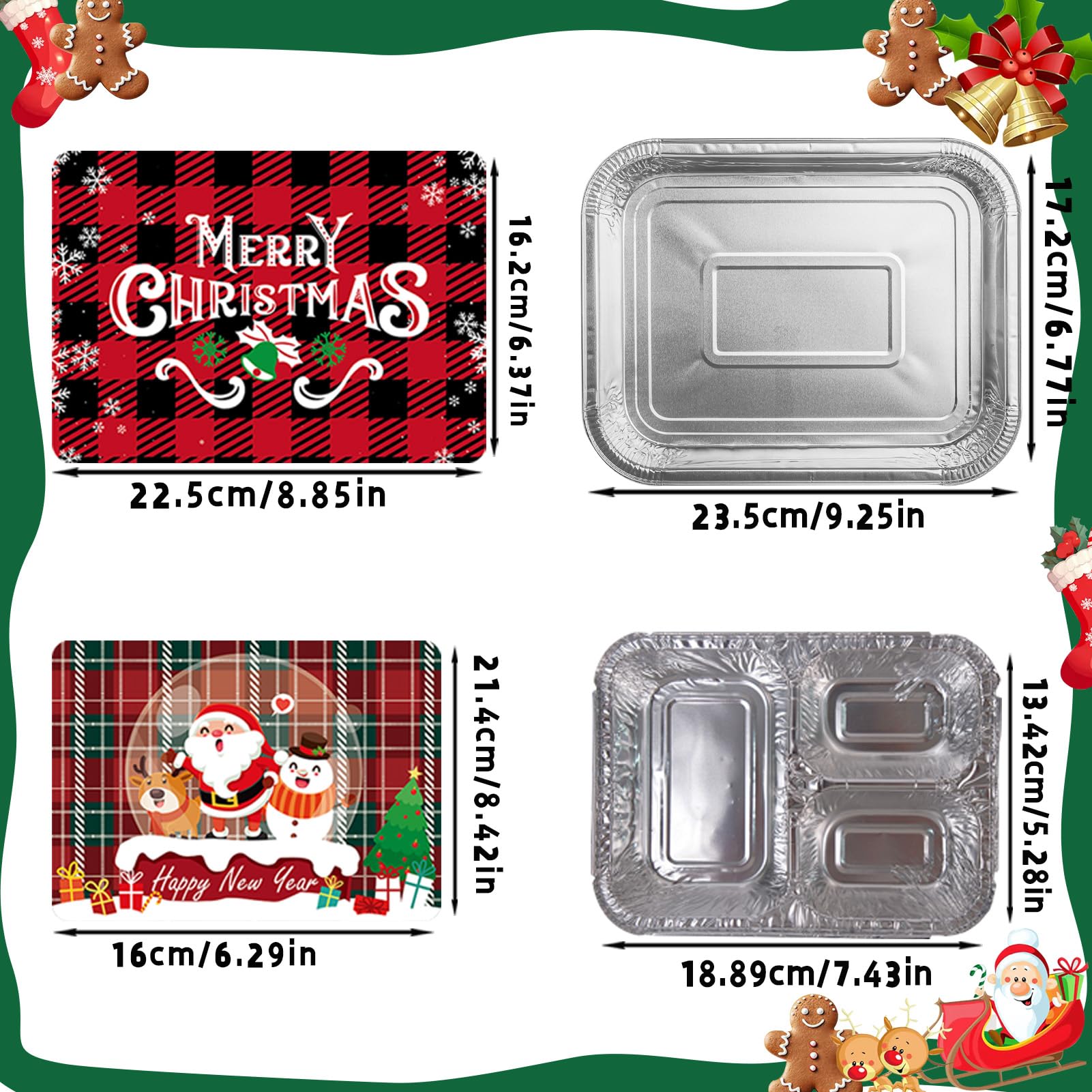 Jengaer Christmas durable aluminum containers for lasting freshness.