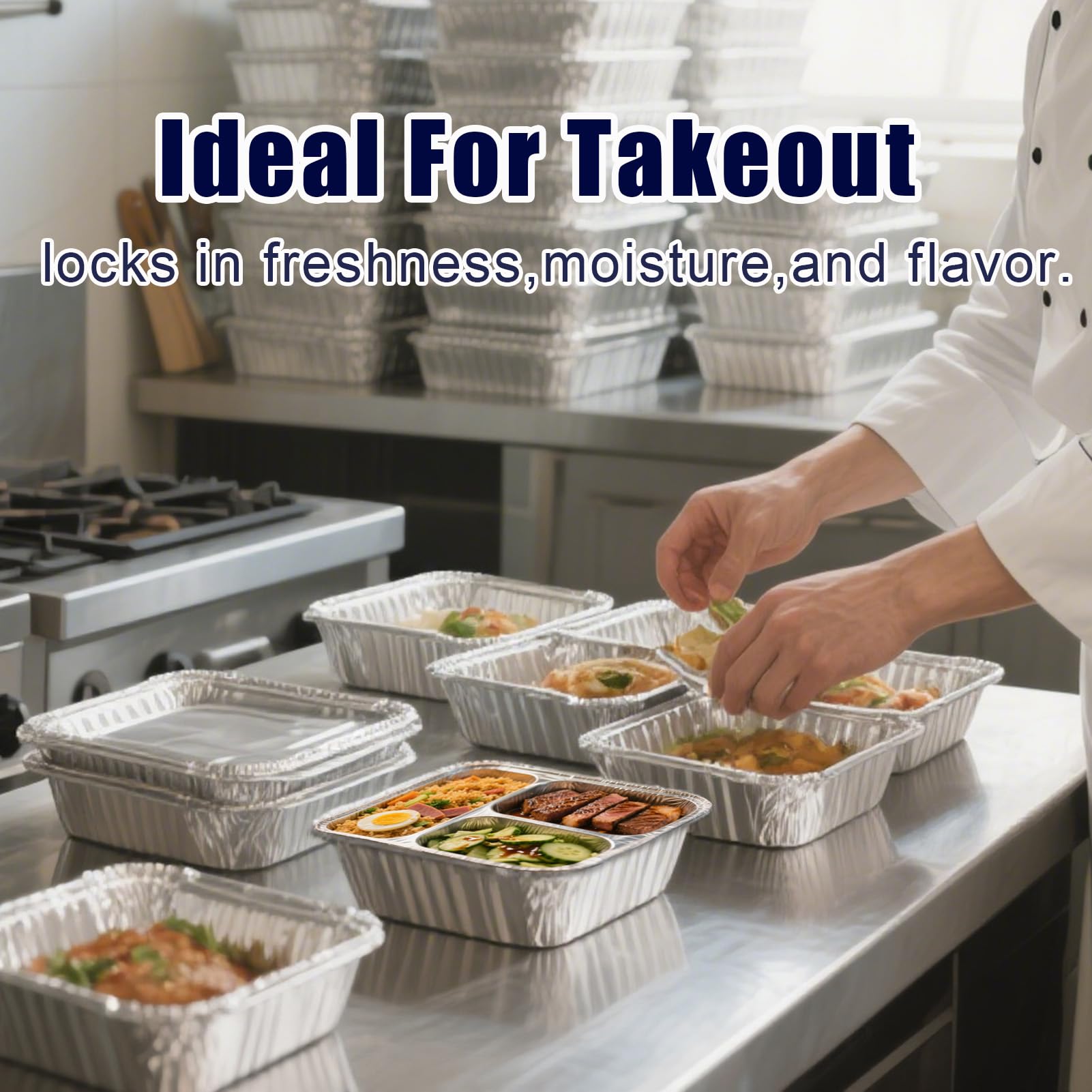 Jengaer Christmas to-go meals containers for holiday entertaining.