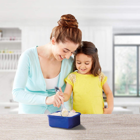 JENNIMER uniform scoops create neat ice cream balls for displays.