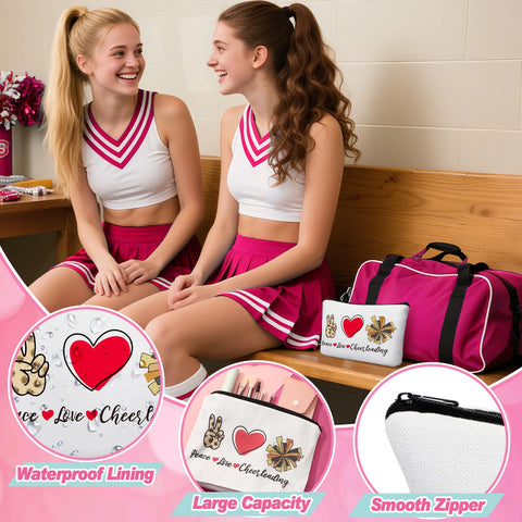 JenPen Peace Love Cheerleading graphic adds team spirit
