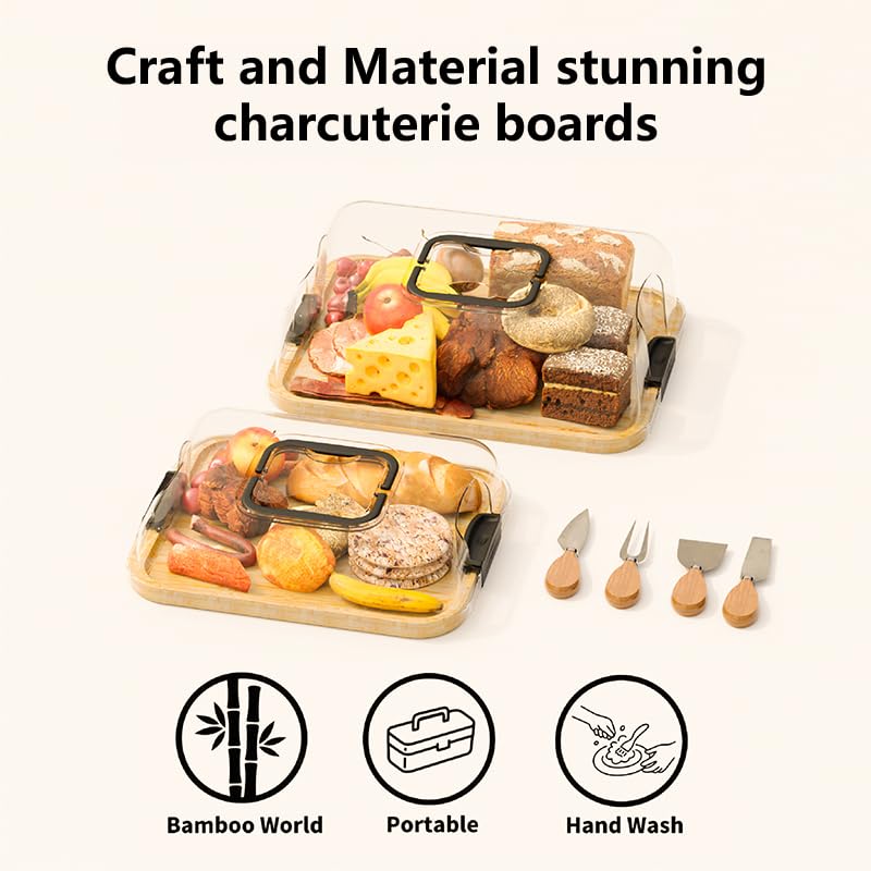 JEPISADI easy-care bamboo board; hand-wash, lid dishwasher-safe