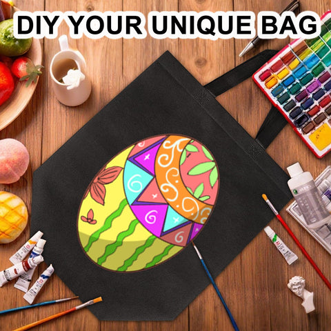 JERIA tote dimensions showing ample capacity for groceries and gifts.