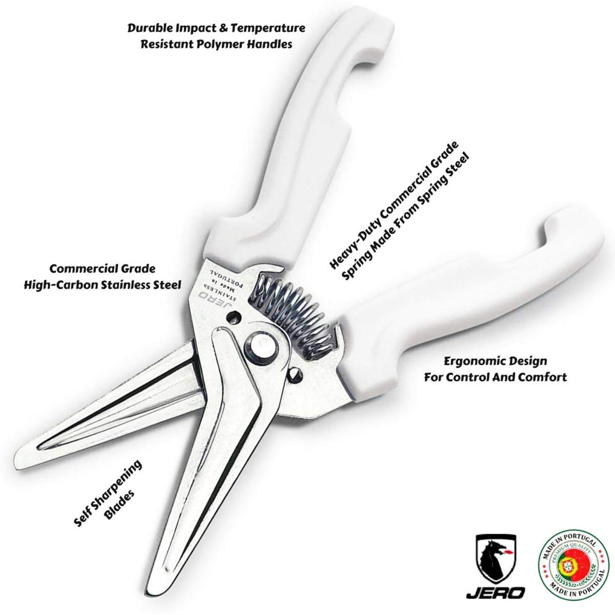 Jero bag-opening and snipping kitchen shears for quick prep tasks.