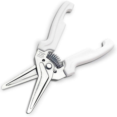 Jero stainless steel kitchen shears with mounted holder for easy storage.