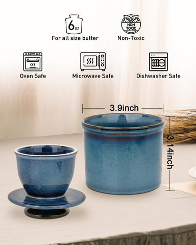 Jersinwei butter cup lid for easy spreading access.