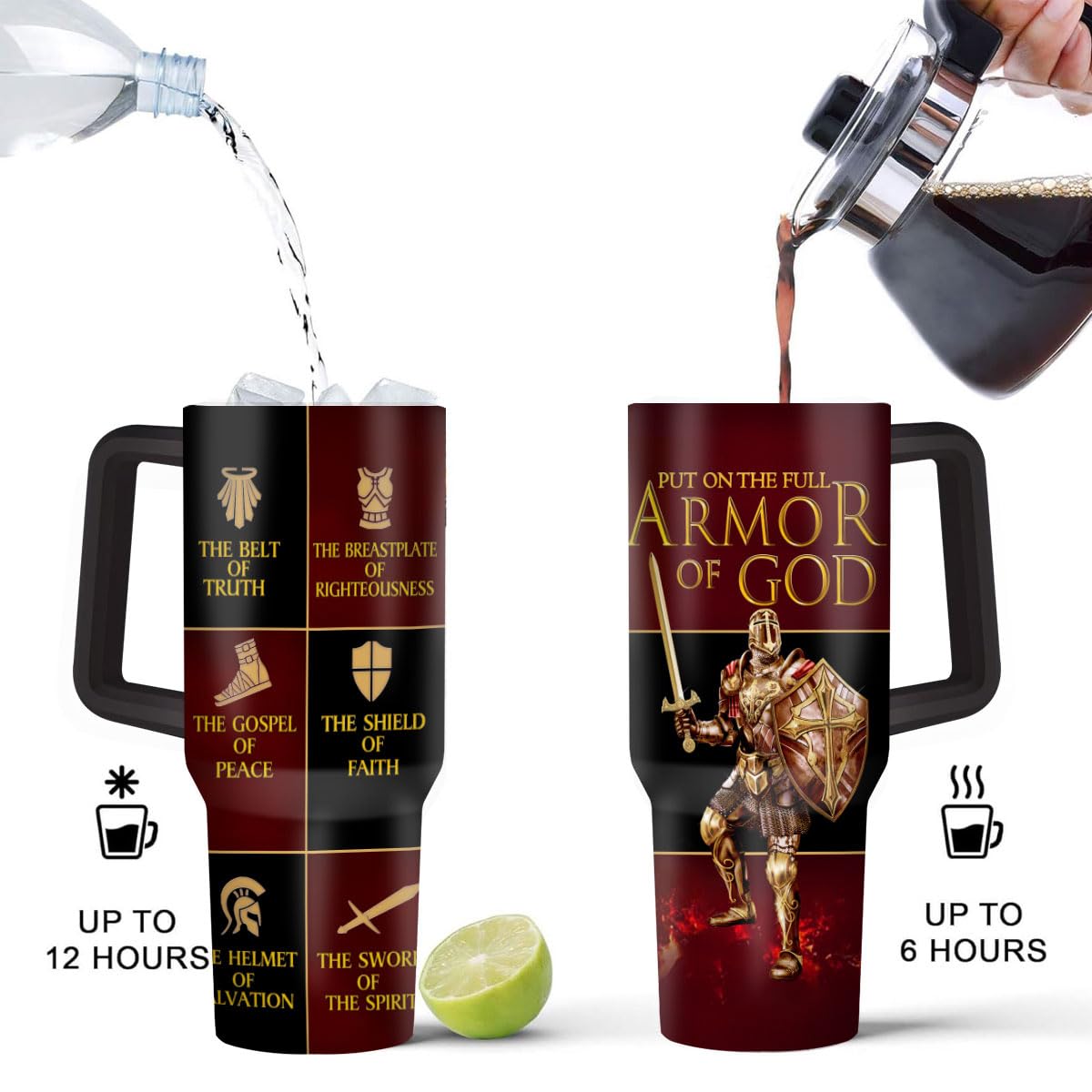Jesuspirit Armor of God tumbler packaging highlighting gift-ready presentation