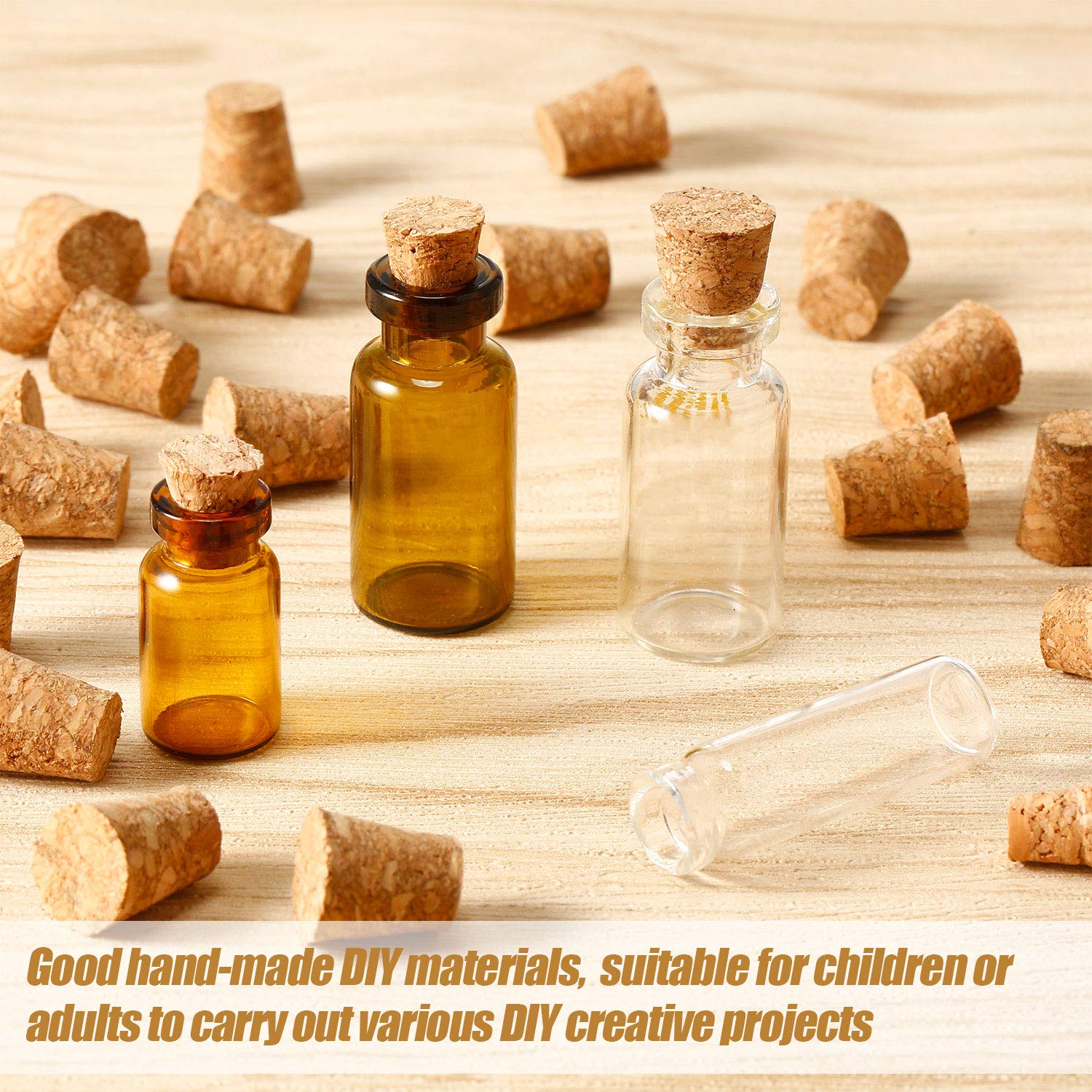 Jetec compact 350-piece cork stopper pack for DIY
