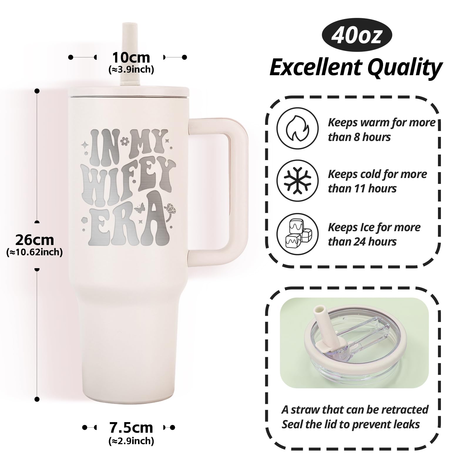 JETIKON Outdoor-ready tumbler fits car holders for travel.