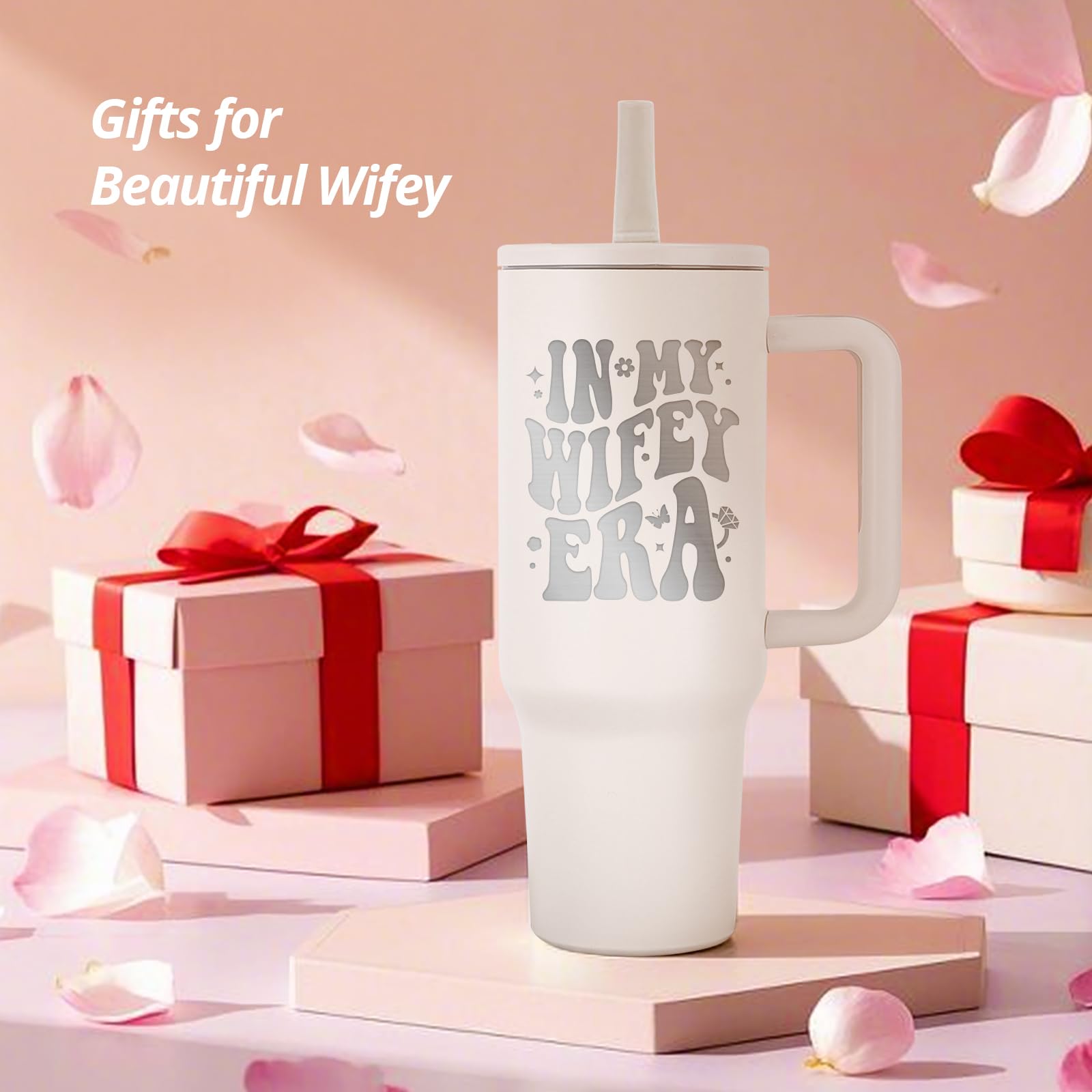 JETIKON Wifey Era 40oz tumbler lid keeps drinks secure during travel.