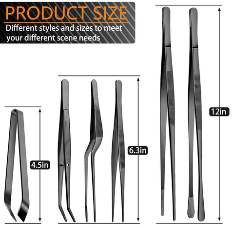 Jetkong 6-3inch tweezers close-up showing serrated grip