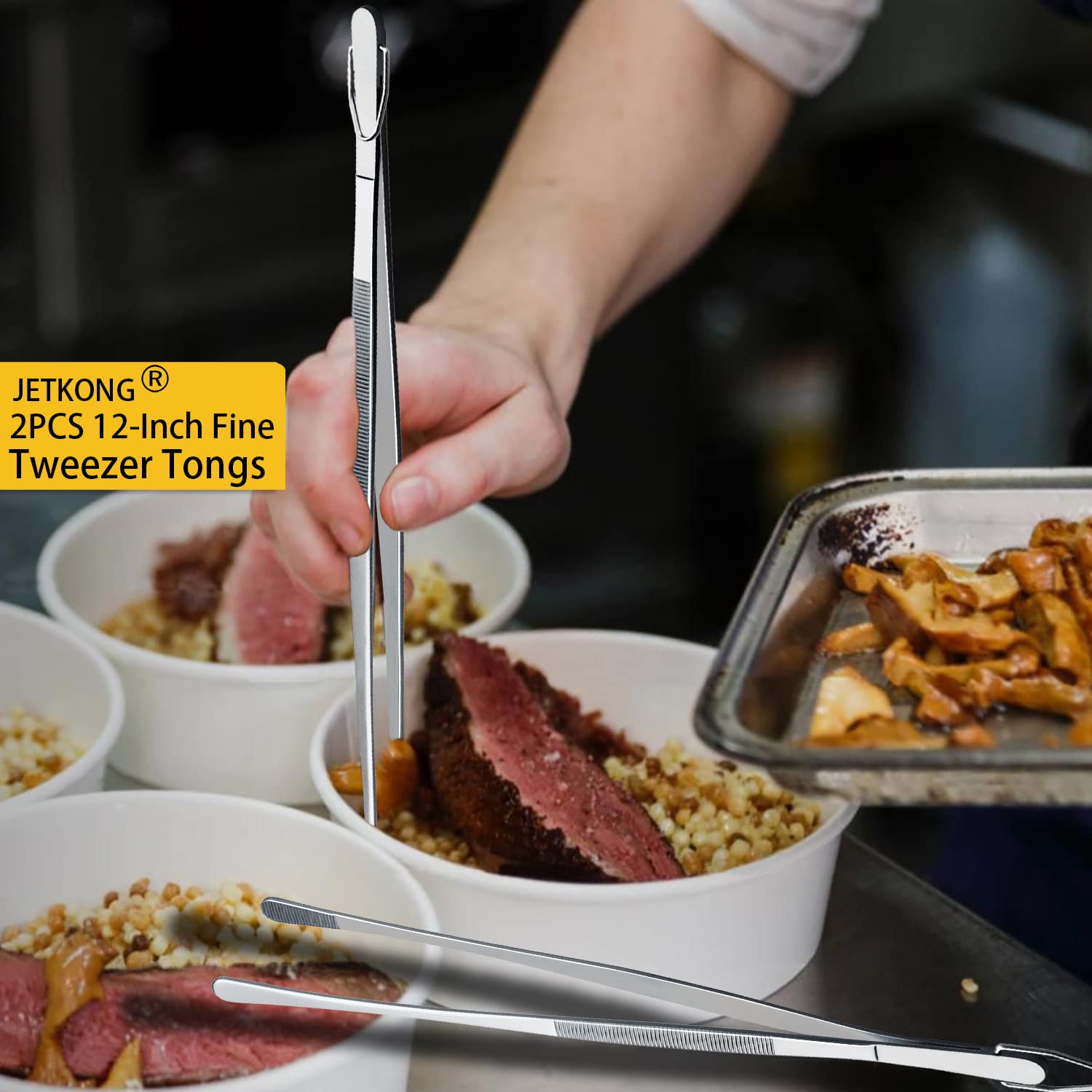 JETKONG ergonomic handle provides comfortable grip during long cooking sessions