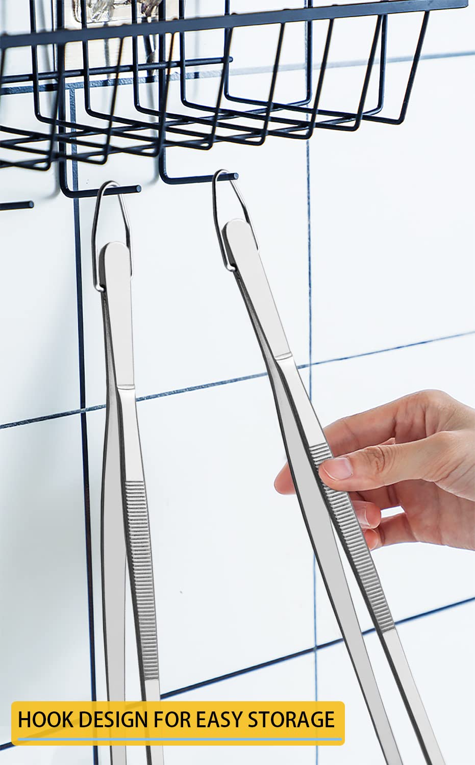 JETKONG multi-use tweezers suitable for cooking, serving, and delicate tasks