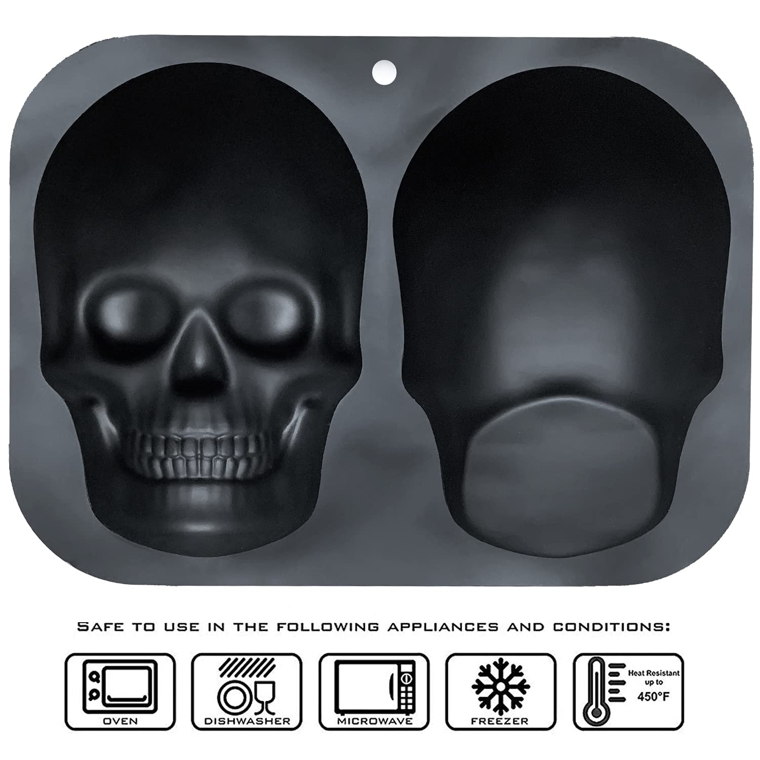 JETKONG skull cake mold suitable for oven and microwave use