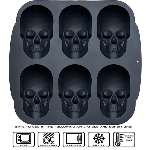JETKONG skull cakelets release easily after baking with light push.