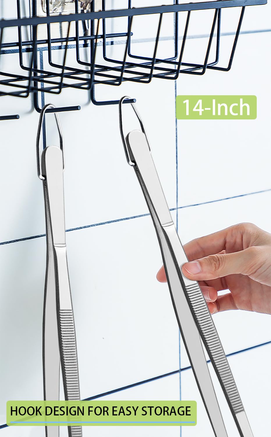 JETKONG 2-pack keeps extra-long tweezers ready for tasks.