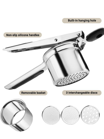 Jetonn ricer cleans easily under running water or in dishwasher.