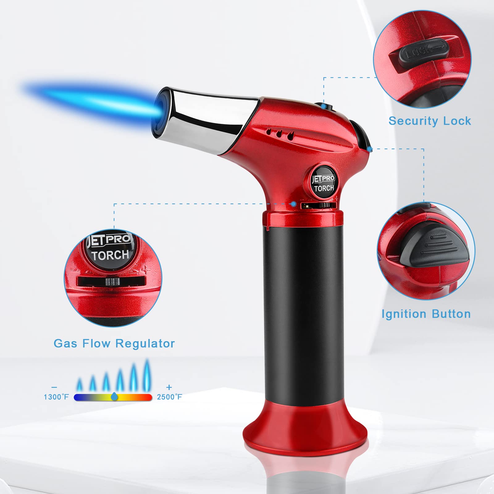 JetPro adjustable flame demonstrates versatile heat control for culinary tasks.