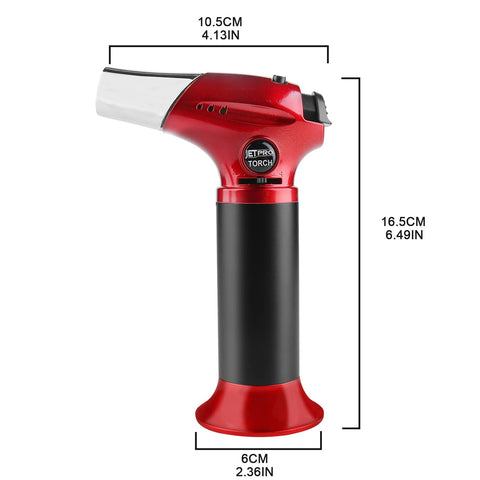 JetPro red torch ready for desserts, BBQs, and crafts.