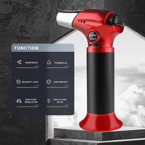 JetPro high temperature flame up to 2500°F for caramel, searing and soldering.