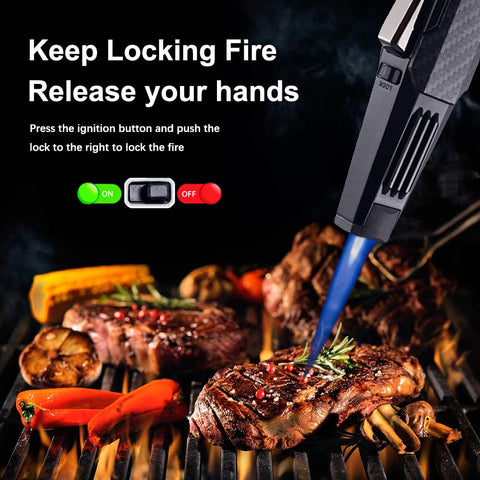 JETPRO piezo ignition enables quick starts for grilling, baking, and DIY projects.